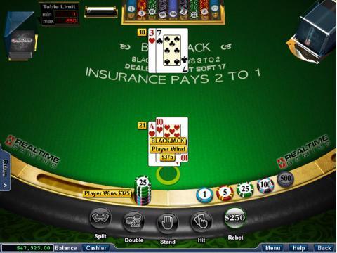 Online Blackjack Table