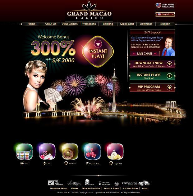 Grand Macao Casino Homepage